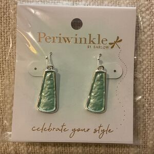 0382 Periwinkle by Barlow Mint Green Dangle Earrings